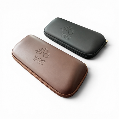 Hard Shell Sunglasses Zipper Case - Dark Brown